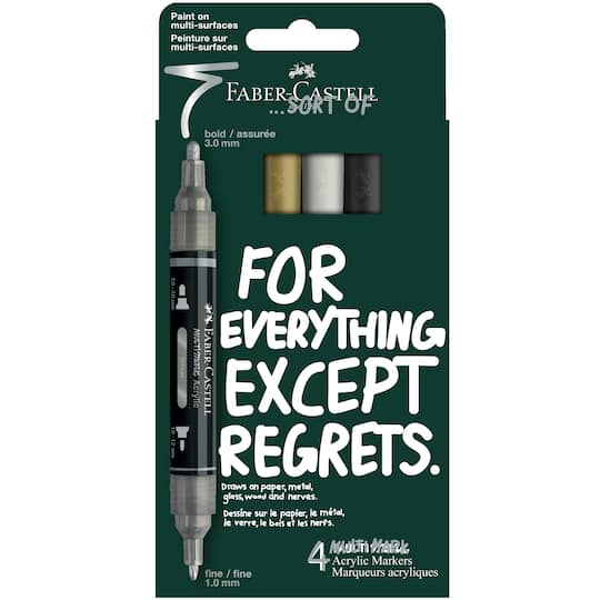Faber-Castell® Metallic & White Acrylic Paint Marker Set
